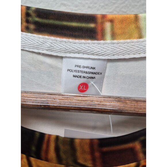 Egyptian Hieroglyphic Print T-Shirt XL Pre-Shrunk Polyester & Spandex Crewneck - Picture 3 of 6